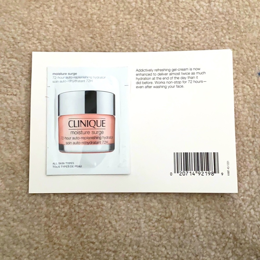 6 Clinique moisture surge samples